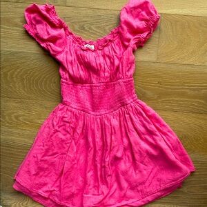 Hollister Bright Pink Smocked romper